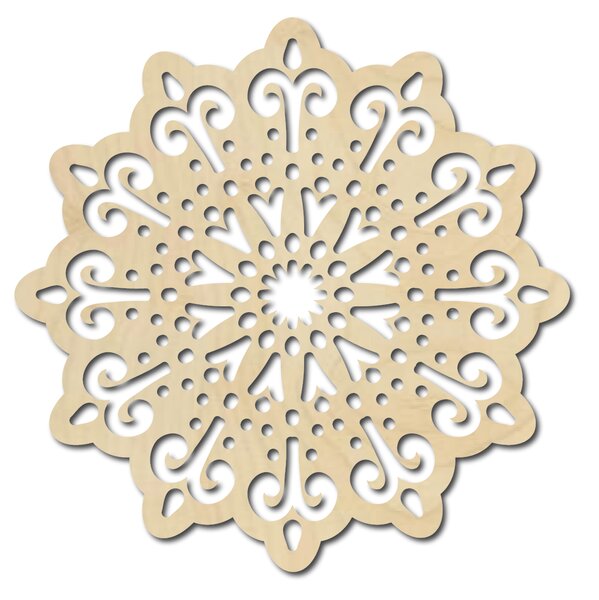 Mandala obraz na zeď – Dekor s duchovní hloubkou - BELFON: Přírodní překližka - Topol přírodní Rozměr 20 cm 3829-40099 PR0223 HEU+