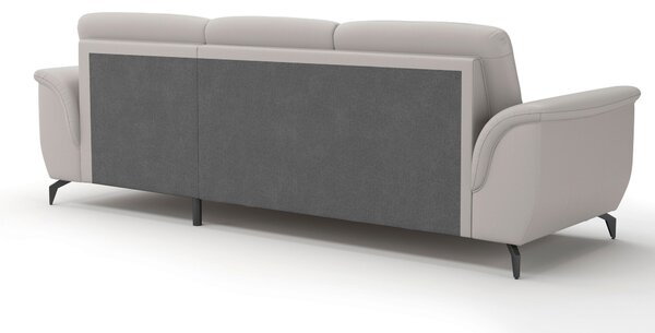 ROHOVÁ SEDAČKA, textil, kůže, světle šedá Sit & More - Sedací soupravy, Online Only