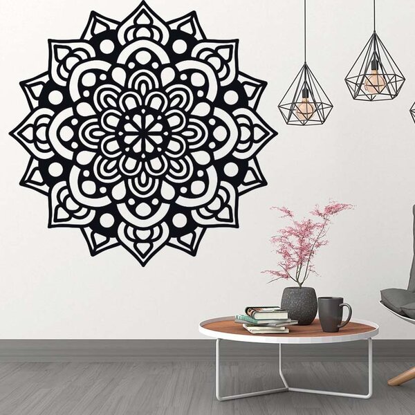 Moderní obraz na zeď květ života - MARTAI: Překližka - Zelená (mořidlo) Rozměr 20 cm 3831-40245 PR0225 HEU+