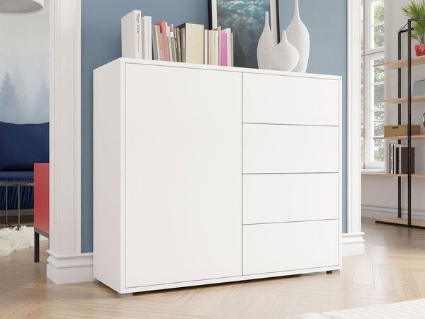 Komoda se zásuvkami Alkyra k1D4SZ AK01 (bílá). 1053638