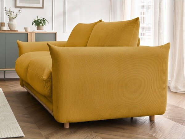 Žlutá rozkládací pohovka 214 cm Ernest – Bobochic Paris