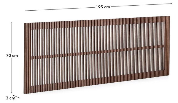 Čelo postele z jasanového dřeva v tmavě přírodní barvě 195x70 cm Beyla – Kave Home