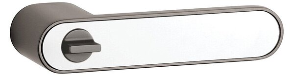 Dveřní kování MP ASG - GUAVA - RT WC (T/WS - Titan / bílá matná), klika-klika WC levá, Bez spodní rozety, mp T/WS - Titan / bílá matná