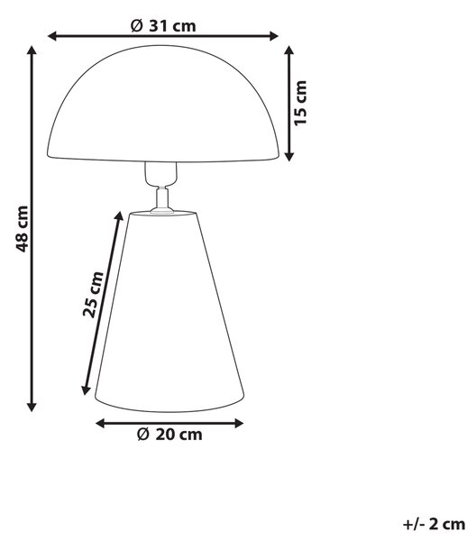 Stolní lampa PALMIET Kov Černá