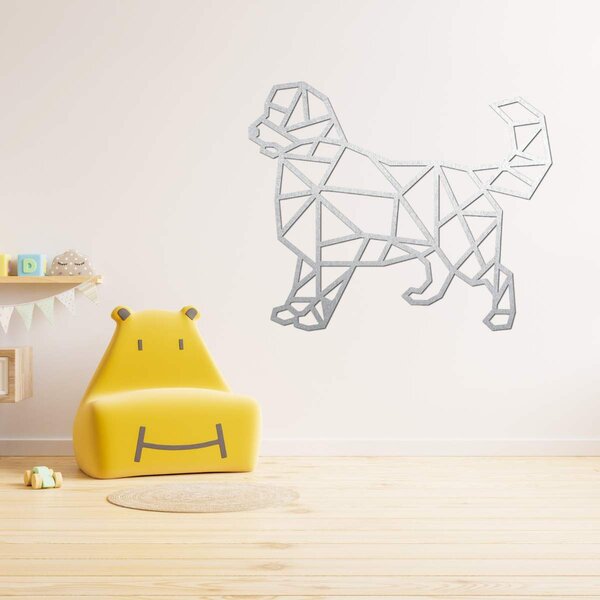 Vyřezávaný geometrický obraz na zeď pes - HAFFO: Překližka Topol - bez povrchové úpravy 42 x 32 cm 3837-104981 PR0230