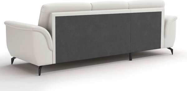 ROHOVÁ SEDAČKA, textil, kůže, bílá Sit & More - Sedací soupravy, Online Only