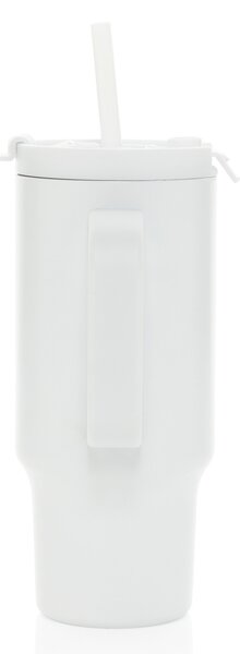 Uzavíratelný nerez termohrnek s brčkem, 480ml, XD Design, bílý