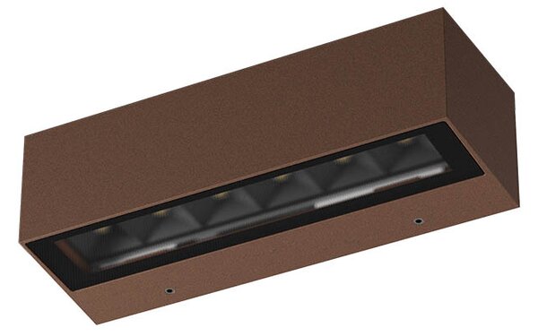 Redo Nástěnné venkovní LED svítidlo AROOS 7,5W, d. 20,5 cm, IP65 Barva: Rezavá, Teplota světla: 3000K