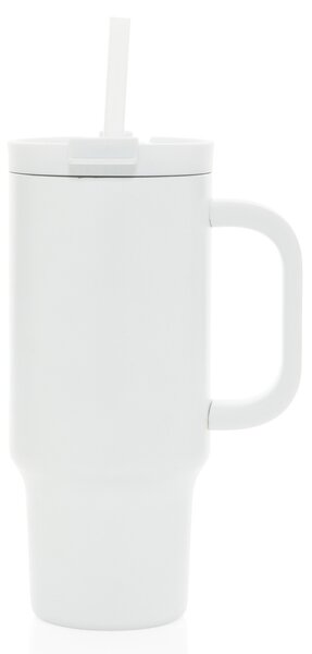 Uzavíratelný nerez termohrnek s brčkem, 480ml, XD Design, bílý