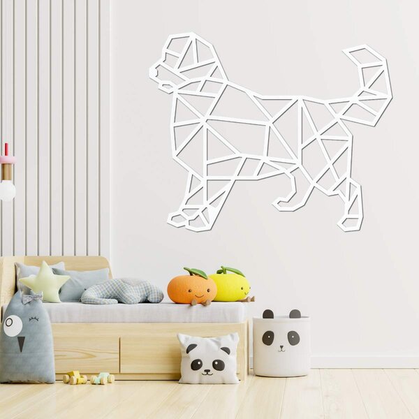 Vyřezávaný geometrický obraz na zeď pes - HAFFO: Překližka Topol - bez povrchové úpravy 42 x 32 cm 3837-104981 PR0230