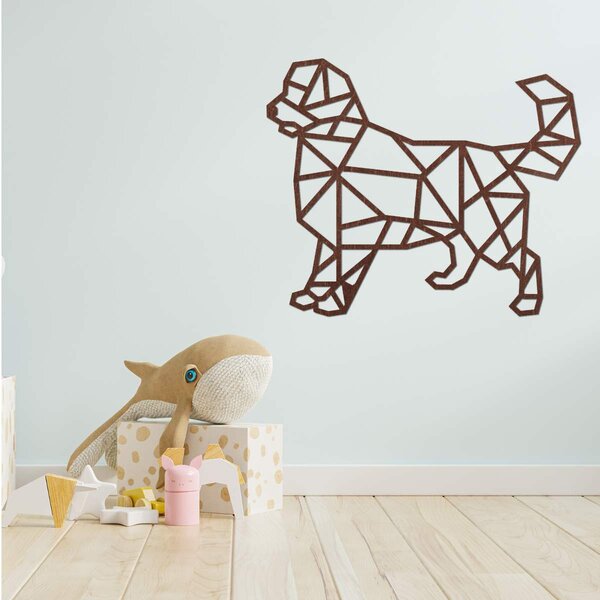 Vyřezávaný geometrický obraz na zeď pes - HAFFO: Překližka Topol - bez povrchové úpravy 42 x 32 cm 3837-104981 PR0230