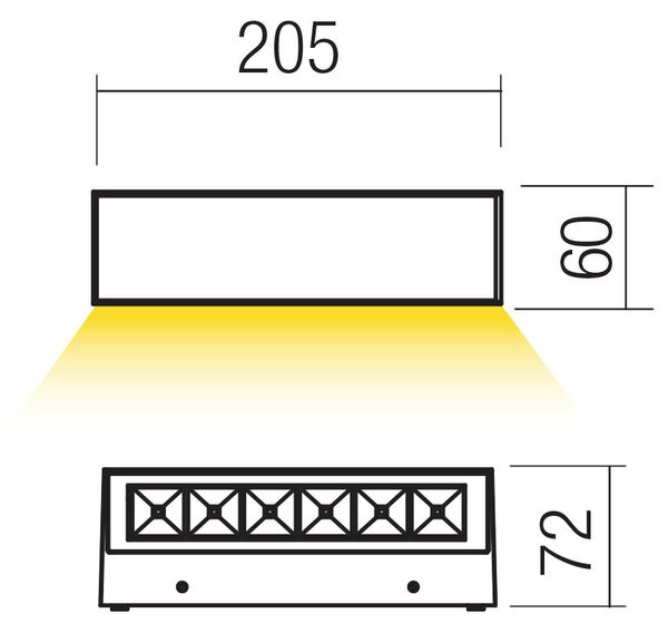 Redo Nástěnné venkovní LED svítidlo AROOS 7,5W, d. 20,5 cm, IP65 Barva: Rezavá, Teplota světla: 3000K