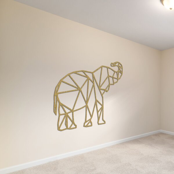 Nástěnná malba Geometrický tvar slona - FELVINA: Překližka Topol - Honey 3071 50 x 35 cm 3843-82556 PR0236
