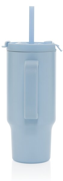 Uzavíratelný nerez termohrnek s brčkem, 480ml, XD Design, světle modrý