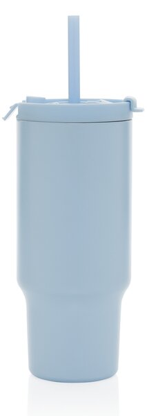 Uzavíratelný nerez termohrnek s brčkem, 480ml, XD Design, světle modrý