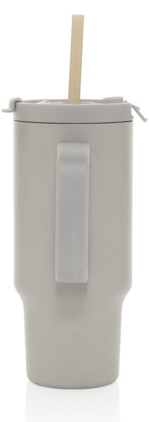 Uzavíratelný nerez termohrnek s brčkem, 480ml, XD Design, béžový