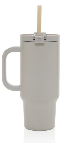 Uzavíratelný nerez termohrnek s brčkem, 480ml, XD Design, béžový