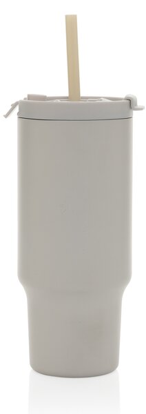 Uzavíratelný nerez termohrnek s brčkem, 480ml, XD Design, béžový