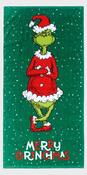 Sinsay - Bavlněný ručník Grinch - zelená