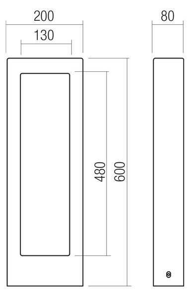 Redo Venkovní LED betonový sloupek SANDER, v.60cm, IP65 Barva: Antracit, Barva světla: 2700K
