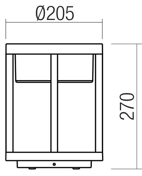 Redo Venkovní LED sloupek MAX 15W, v. 27 cm, IP65 Barva světla: 2700K