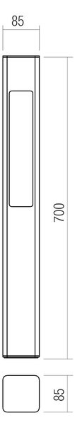 Redo Venkovní sloupkové svítidlo SOLO, 1xGU10, v. 70 cm, IP65 Barva: Rezavá hnědá