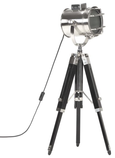 Stojací lampa na stativu černá masivní mangovníkové dřevo 69 cm