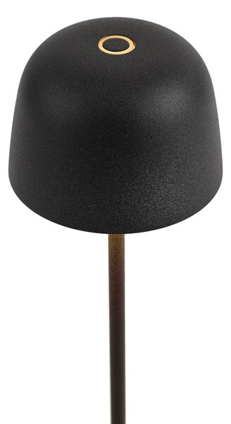 Stolní lampa černá vč. LED dobíjecí s nabíjecí stanicí IP65 - Raika