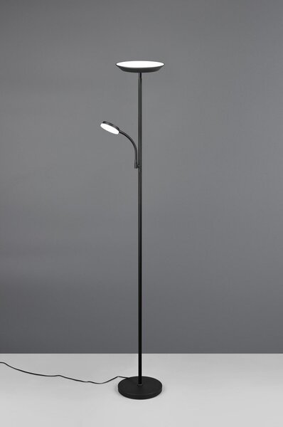 Černá LED stojací lampa (výška 178 cm) Specter – Reality