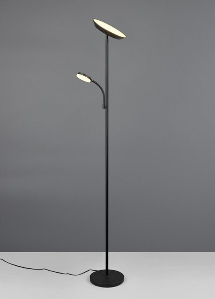 Černá LED stojací lampa (výška 178 cm) Specter – Reality