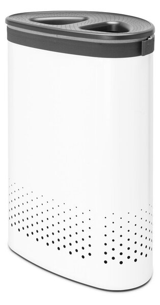 Bílý kovový koš na prádlo 55 l Selector – Brabantia