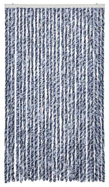 Závěs proti hmyzu modrobílý 118 x 220 cm Chenille
