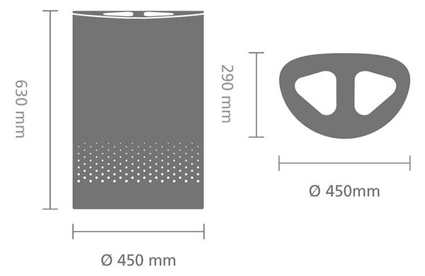 Bílý kovový koš na prádlo 55 l Selector – Brabantia
