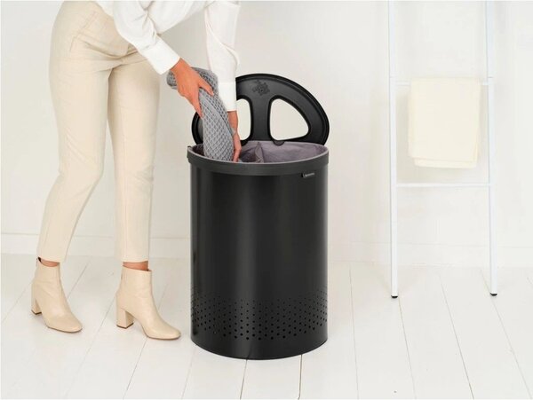 Bílý kovový koš na prádlo 55 l Selector – Brabantia