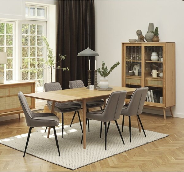Rozkládací jídelní stůl s deskou v dubovém dekoru v přírodní barvě 150x90 cm Barrali – Unique Furniture