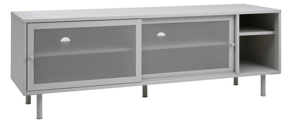 Šedý kovový TV stolek 160x55x45 cm Veep – Unique Furniture