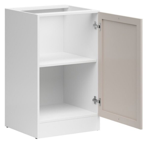 Kuchyňská skříňka Junona Ramka 60 cm, pravá, bílá/kašmír