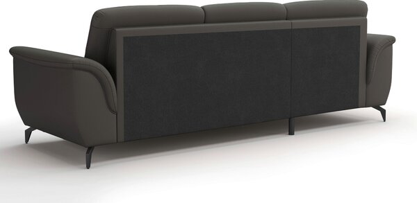 ROHOVÁ SEDAČKA, textil, kůže, antracitová Sit & More - Sedací soupravy, Online Only
