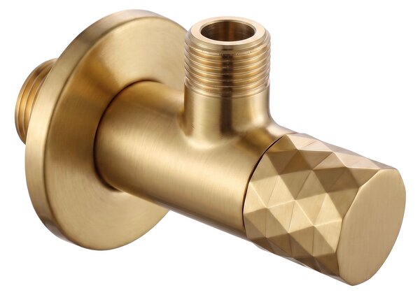 Rea Diamond, rohový ventil 1/2" x 3/8", zlatá matná, REA-03624