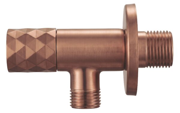 Rea Diamond, rohový ventil 1/2" x 3/8", měděná matná, REA-03625