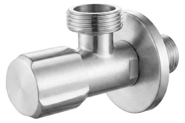Rea Rea, rohový ventil 1/2" x 3/4", broušená ocel, REA-03611