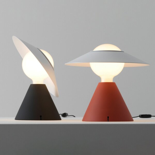 Stolní lampa Stilnovo, Fante, Černá, Obývací pokoj, Plast, Design