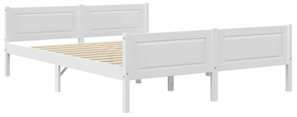Rám postele masivní borové dřevo bílý 120 x 200 cm 322105