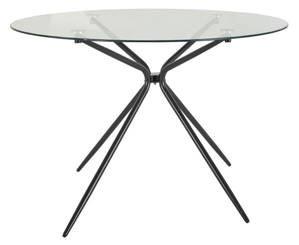 Kulatý jídelní stůl se skleněnou deskou ø 110 cm Silvie – Støraa