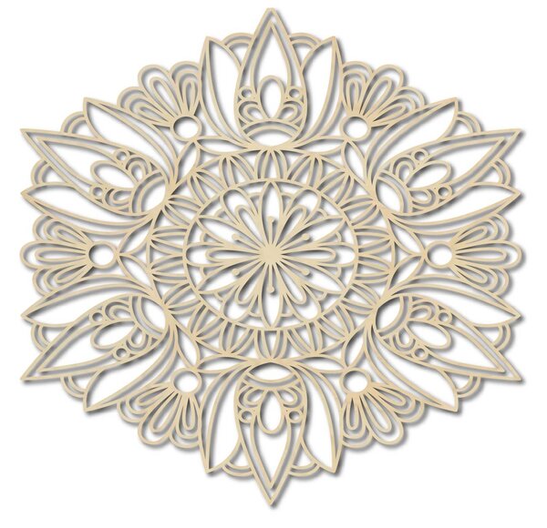 Moderní mandala na zeď | MONKA: Přírodní překližka - Topol přírodní Rozměr 20 cm 3860-41683 PR0254 HEU+