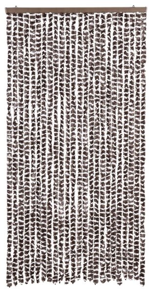 Závěs proti hmyzu hnědý a bílý 100 x 220 cm Chenille