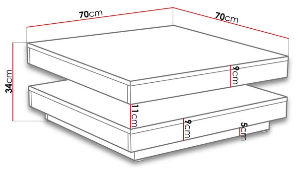 HezkýNábytek.cz Konferenční stolek Daphir (bílý). 1053966