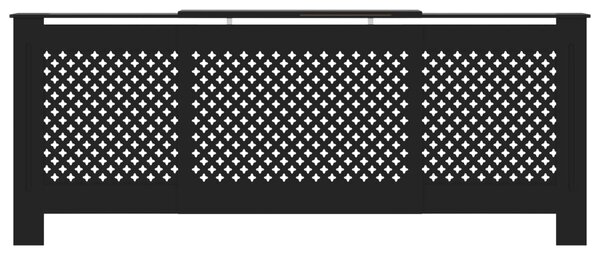 Kryt na radiátor MDF černý 205 cm