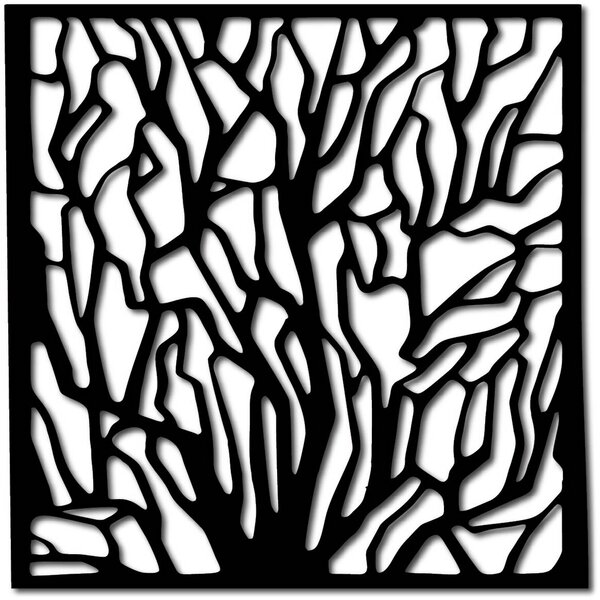 Vyřezávaný dřevěný obraz na zeď z překližky - KORNER: Přírodní překližka - Topol přírodní Rozměr 30 x 30 cm 3868-42160 PR0263 HEU+