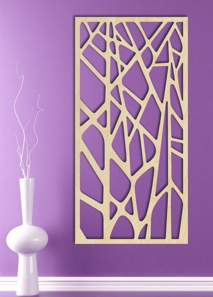 Vyřezávaný dřevěný obraz na zeď z překližky - HUGO: Přírodní překližka - Topol přírodní 40 x 20 cm 3864-41962 PR0259 HEU+